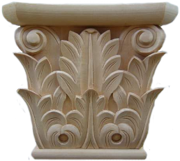 Kruna od drveta za namestaj , rezbareni duborez