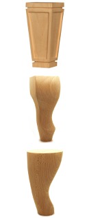 Drvene stilske nogice za nameštaj